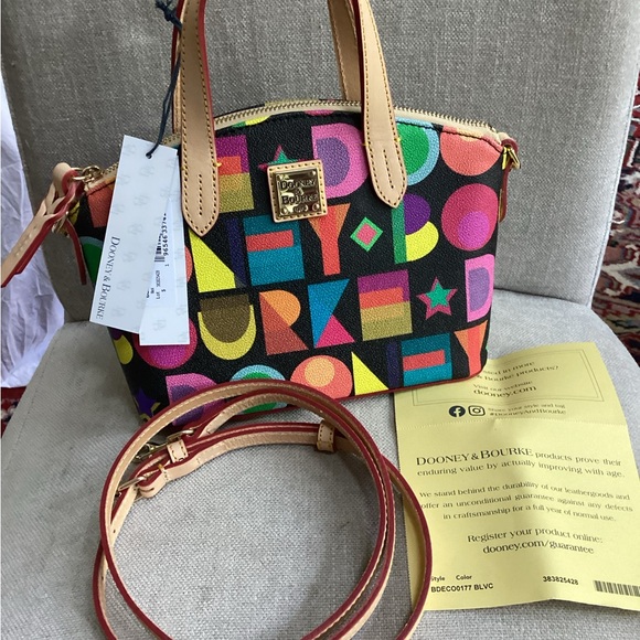 Dooney & Bourke Handbags - Dooney & Bourke Ruby Crossbody Purse, Art Deco in Black. NWT